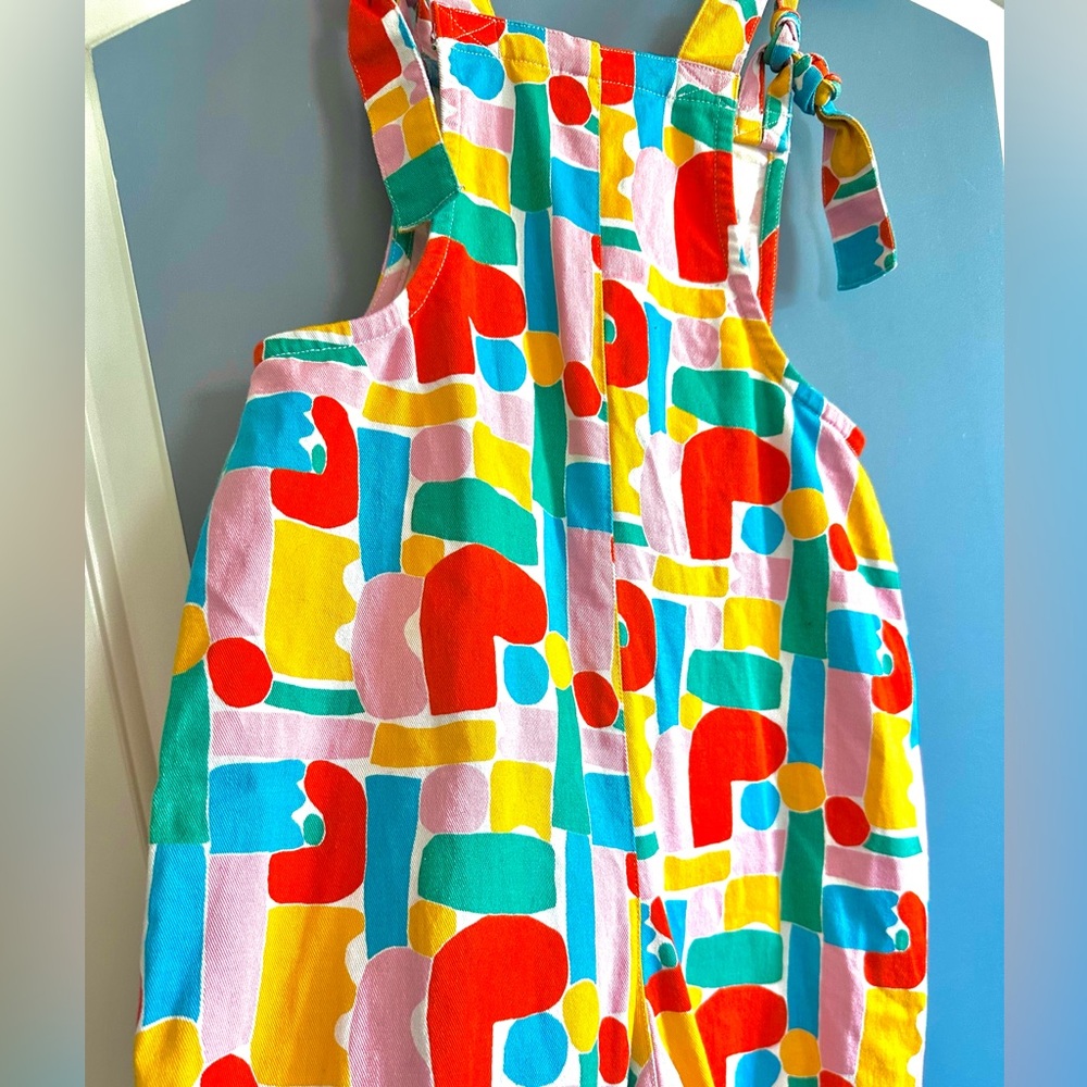 Lucy & Yak x Claire Ritchie Colorful Abstract Print Original Dungarees Size 0 - Picture 6 of 8